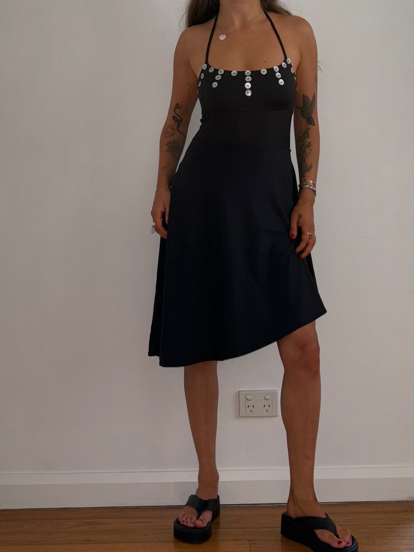 ღ READY- MADE ღ BLACK BUTTON TOP