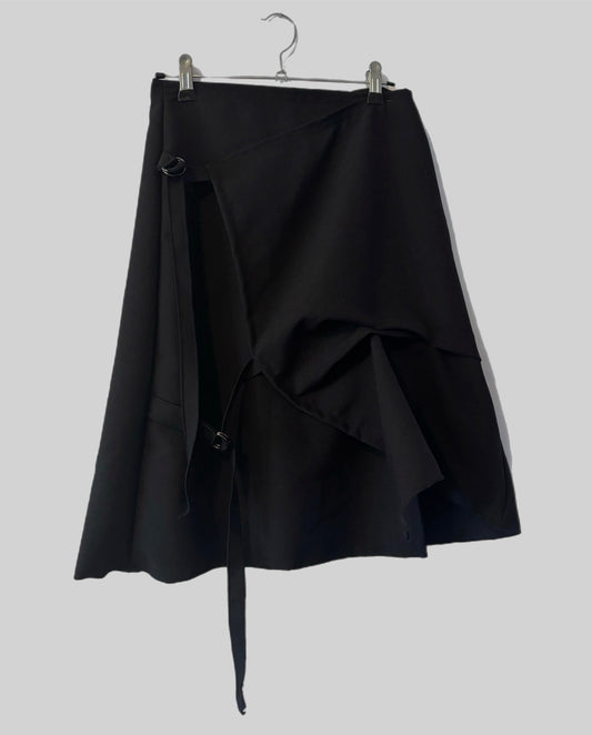 ღ READY-MADE ღ BLACK BUCKLE SKIRT