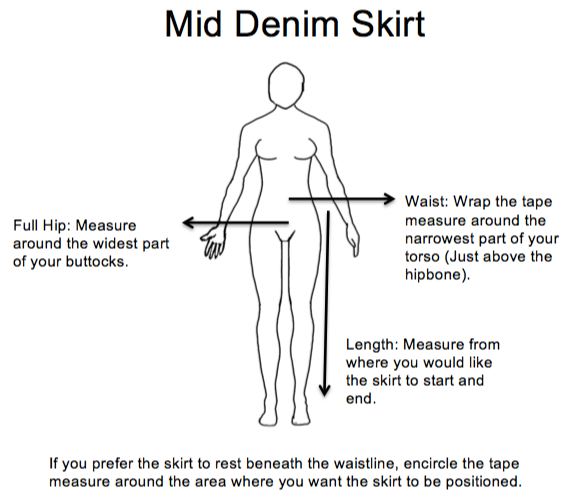 OG TOGGLE NAVY BLUE MID DENIM SKIRT