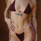 MAROON/PINK BIKINI TOP