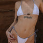 WHITE/NAVY BLUE BIKINI TOP
