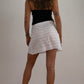 WHITE BOW SKIRT MINI