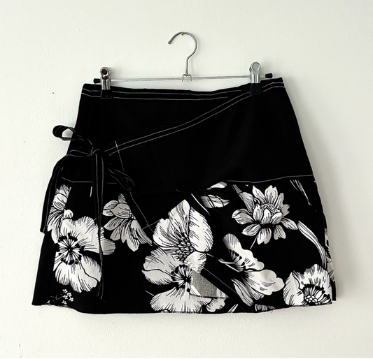 FLORAL BOW SKIRT MINI