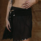 BLACK BUTTON SKIRT
