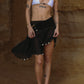 BLACK BUTTON SKIRT