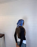 BLUE CHECK SCRAP MATERIAL BANDANA