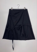 COTTON BLACK BUCKLE SKIRT