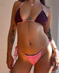 MAROON/PINK REVERSIBLE BIKINI TOP