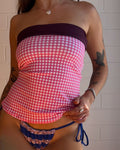 MAROON/PINK TUBE TOP