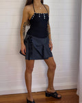 BLACK BUTTON TOP
