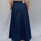 OG TOGGLE NAVY BLUE MID DENIM SKIRT