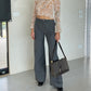 GREY PINSTRIPED PANTS